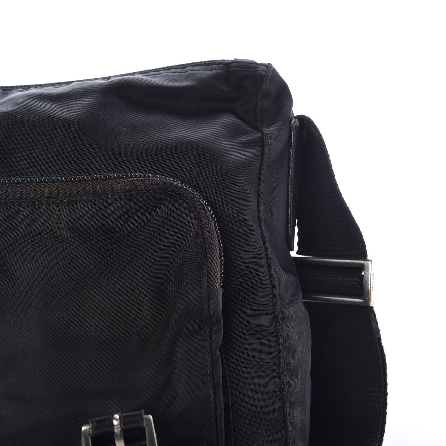 Nylon Vela Messenger Bag Black