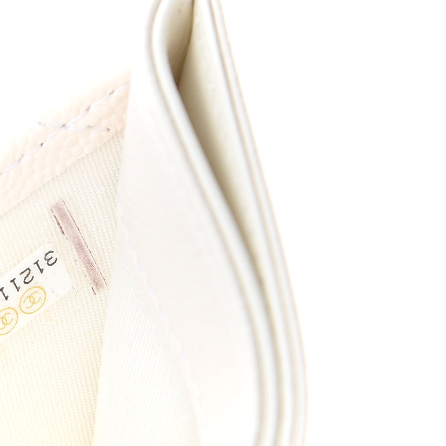 Chanel Caviar Quilted Card Holder White 8 of 9
