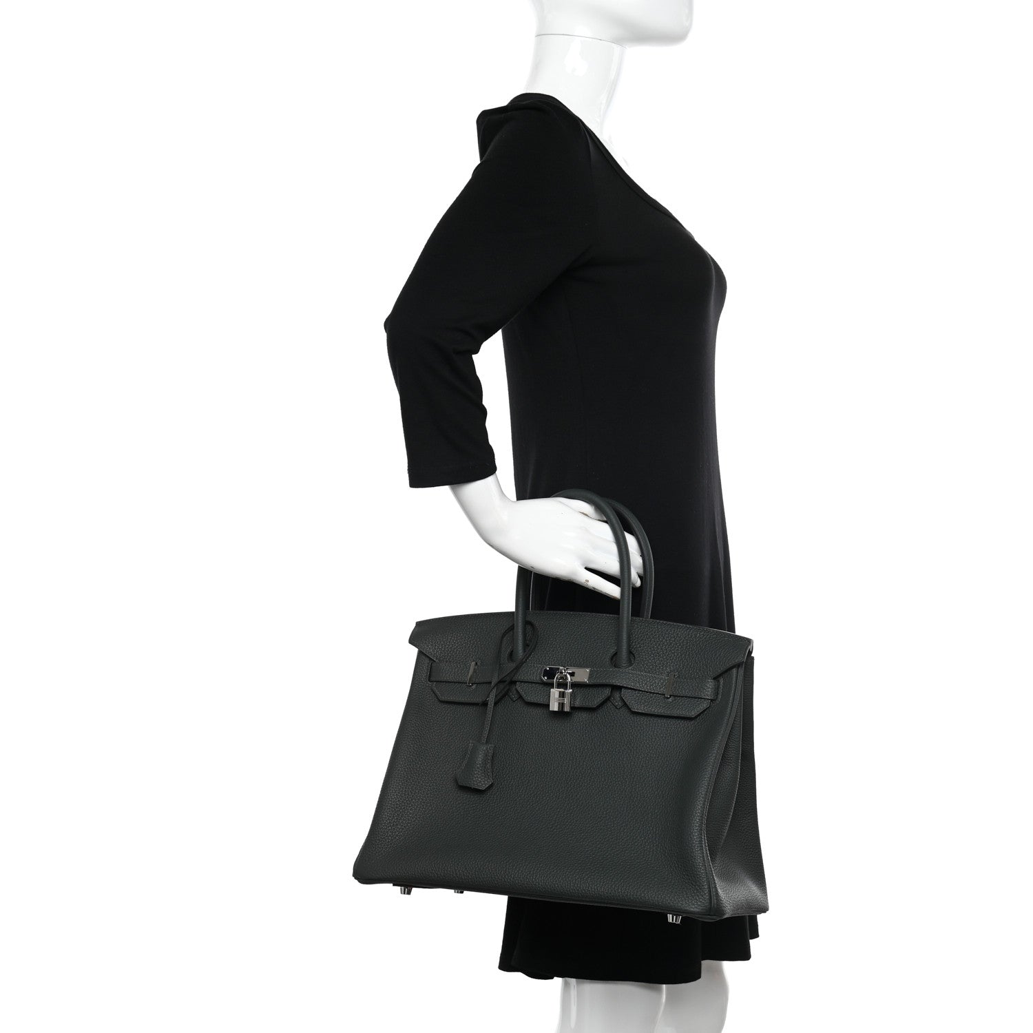Hermes Togo Verso Birkin 35 Vert Fonce Vert Vertigo 2 of 12