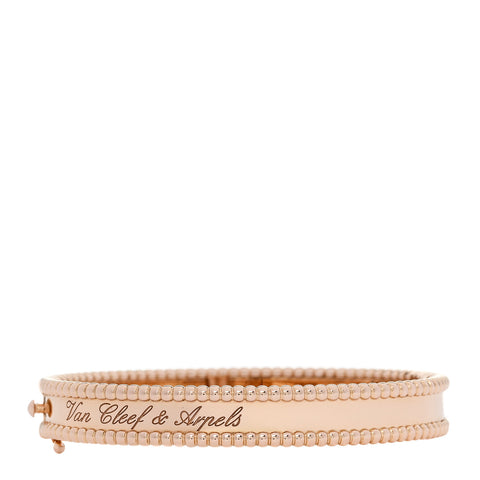 18K Yellow Gold Perlee Signature Bangle Bracelet XS