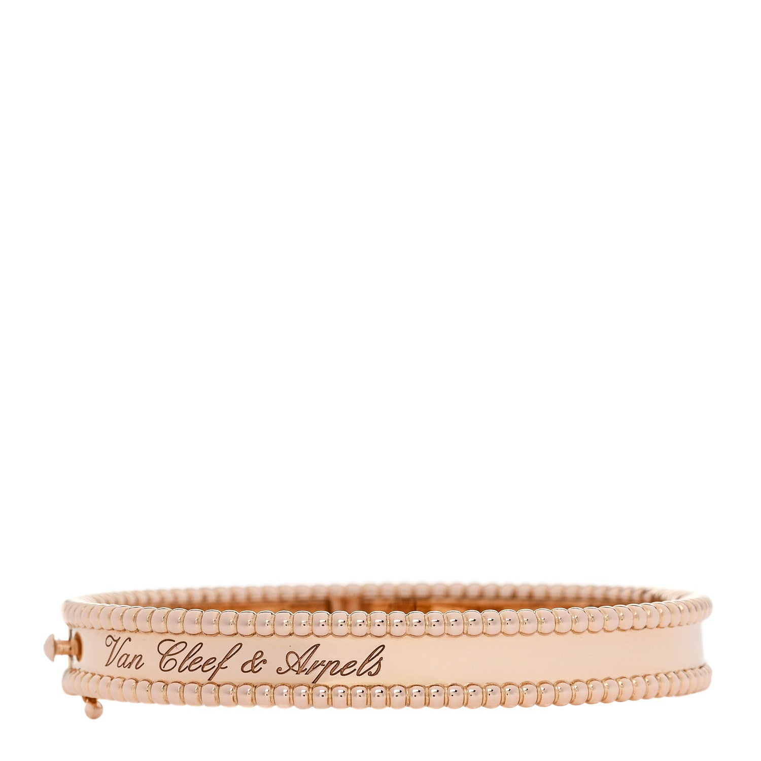 Van Cleef & Arpels 18K Yellow Gold Perlee Signature Bangle Bracelet XS 1 of 4