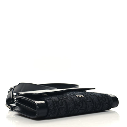 Christian Dior Oblique Smooth Calfskin Elite Shoulder Pouch Black 4 of 12