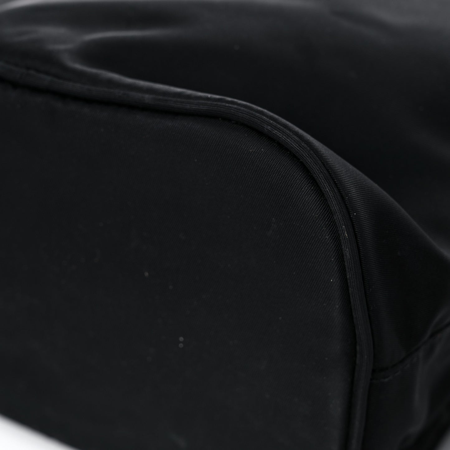 Saffiano Tessuto Nylon Mini Bucket Crossbody Bag Black