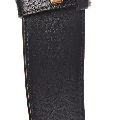 Gucci Textured Dollar Calfskin Double G 40mm Belt 105 42 Dark Cocoa 4 of 7
