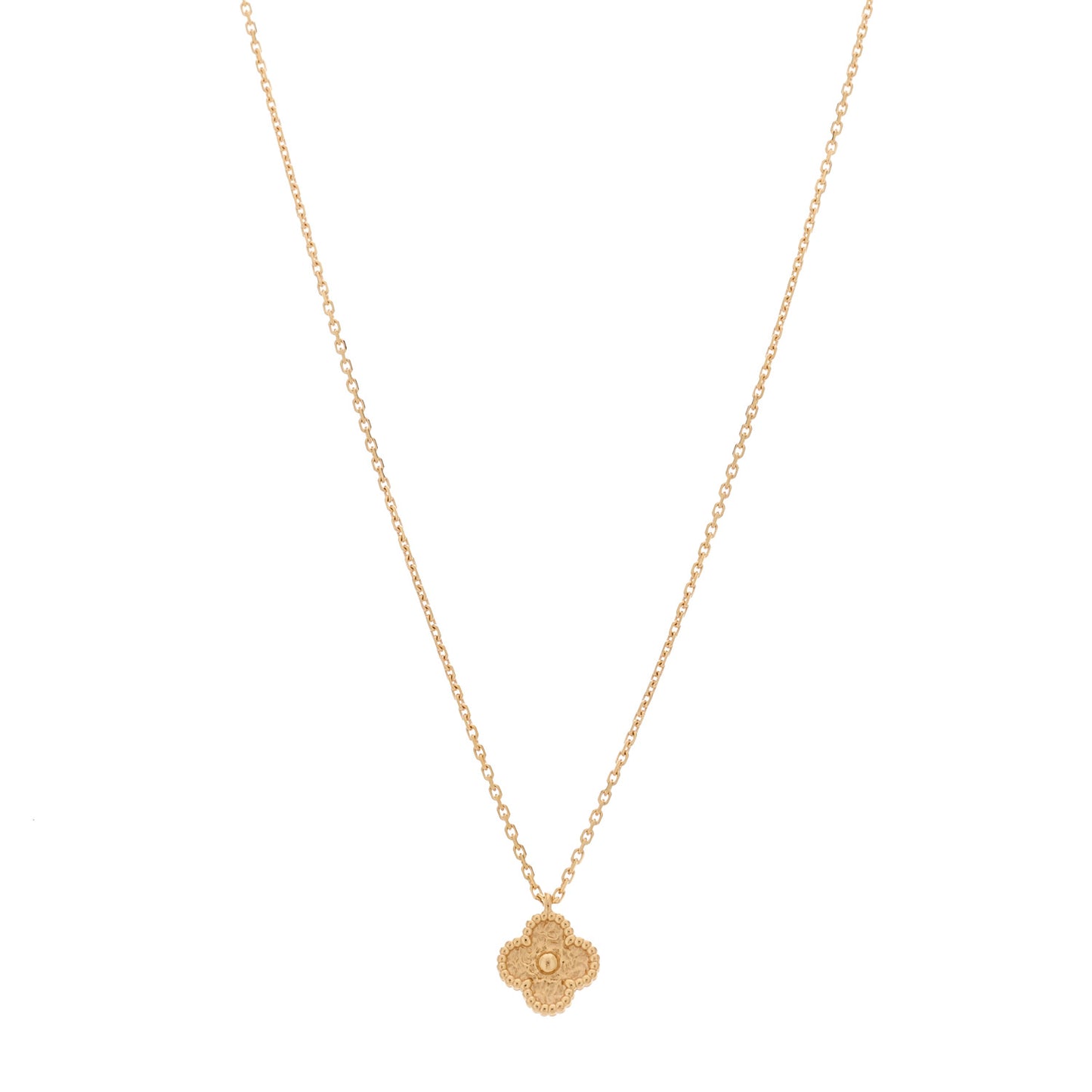 18K Rose Gold Sweet Alhambra Pendant Necklace