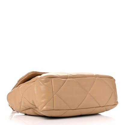 Chanel Lambskin Quilted Large Chanel 19 Flap Dark Beige 3 of 8