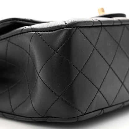 Chanel Lambskin Quilted Small Sweet Camellia Flap Black 9 of 15