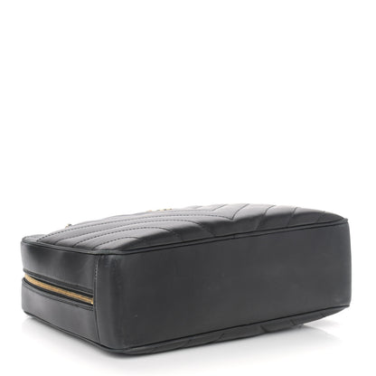 Chanel Lambskin Chevron Quilted Camera Case Black 4 of 10