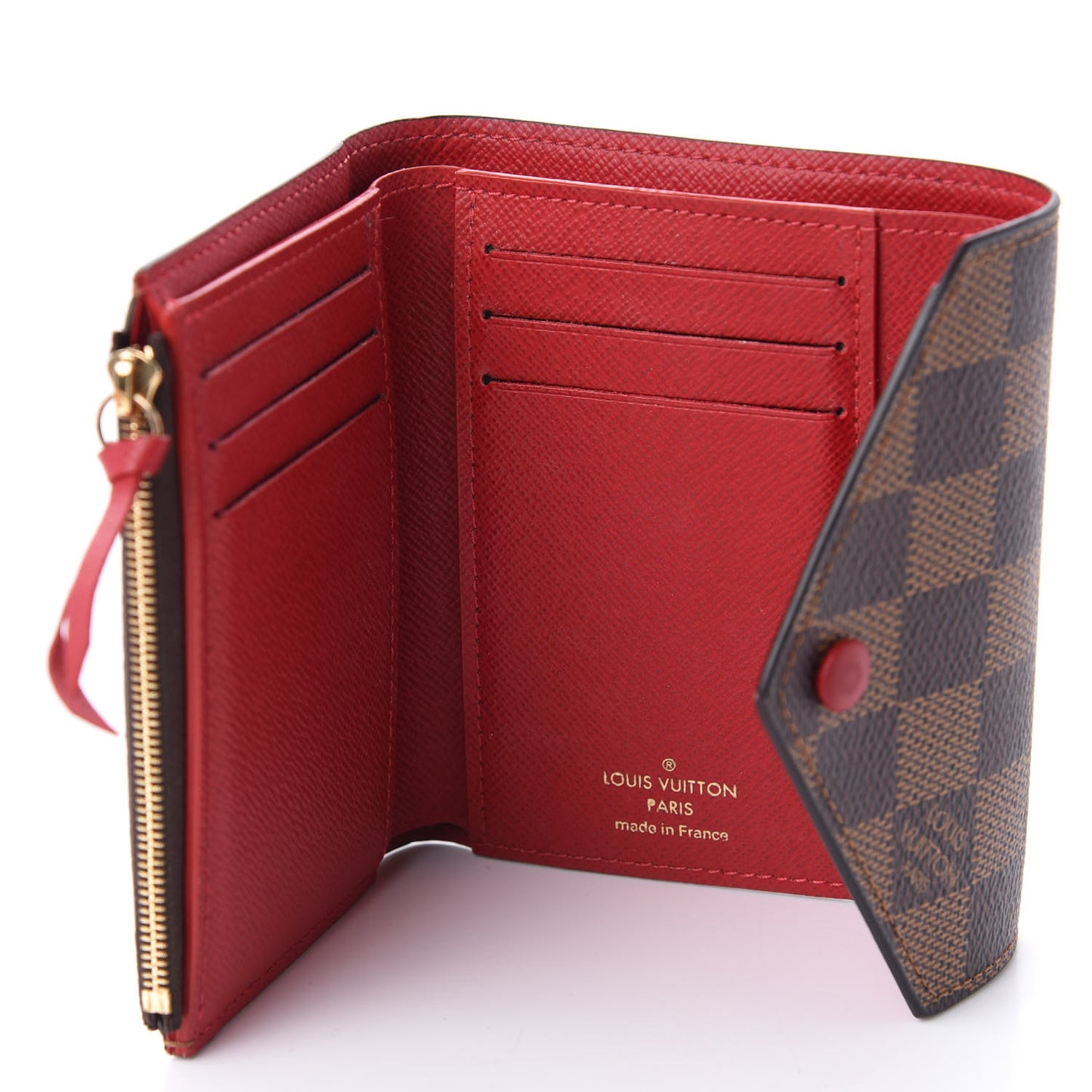 Damier Ebene Victorine Wallet Red