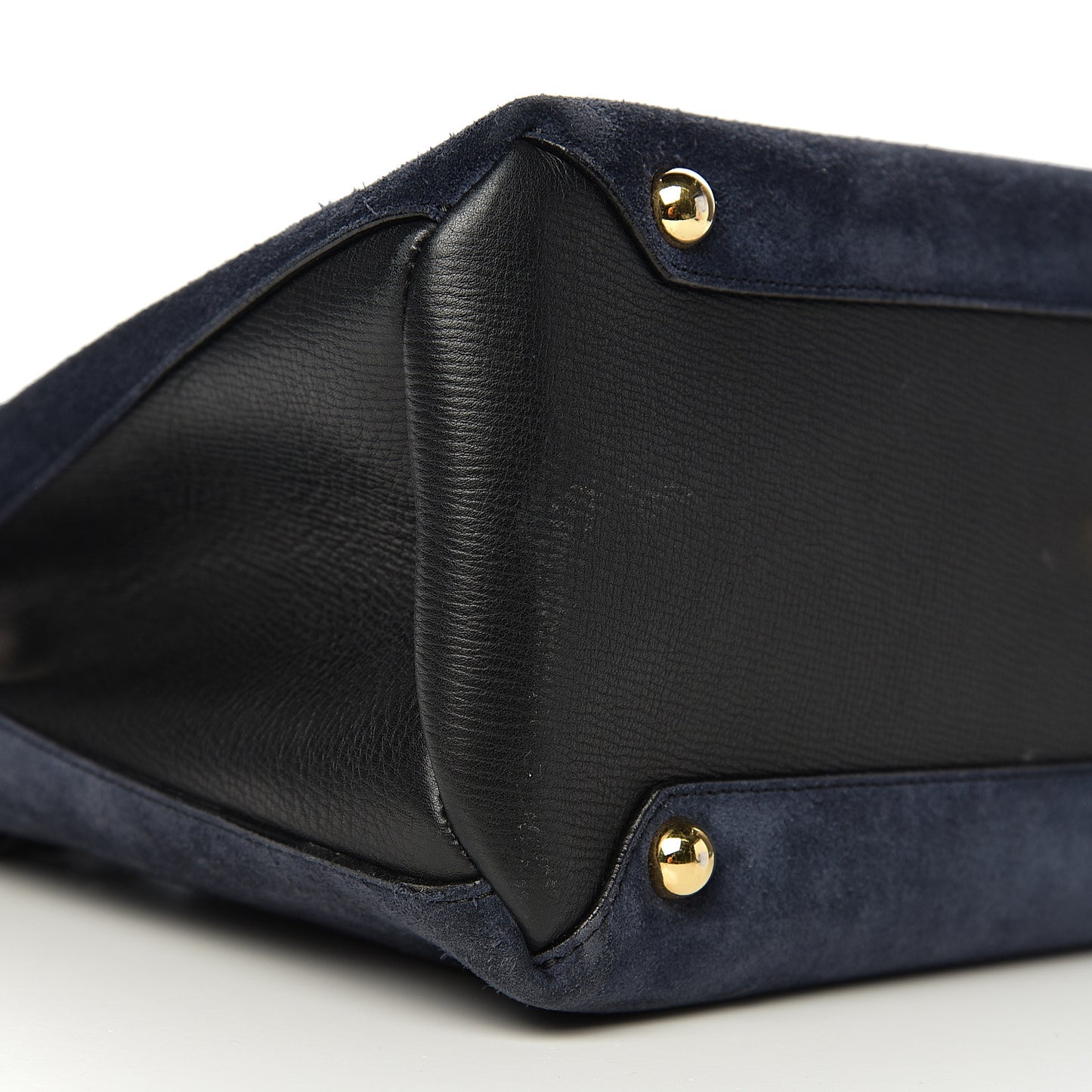 Suede House Check Medium Banner Tote Ink Blue