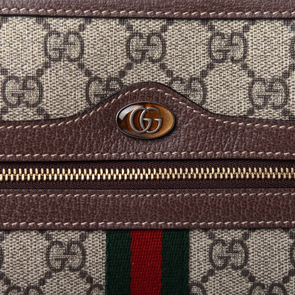 Gucci GG Supreme Monogram Large Ophidia Pouch Clutch Brown 10 of 11