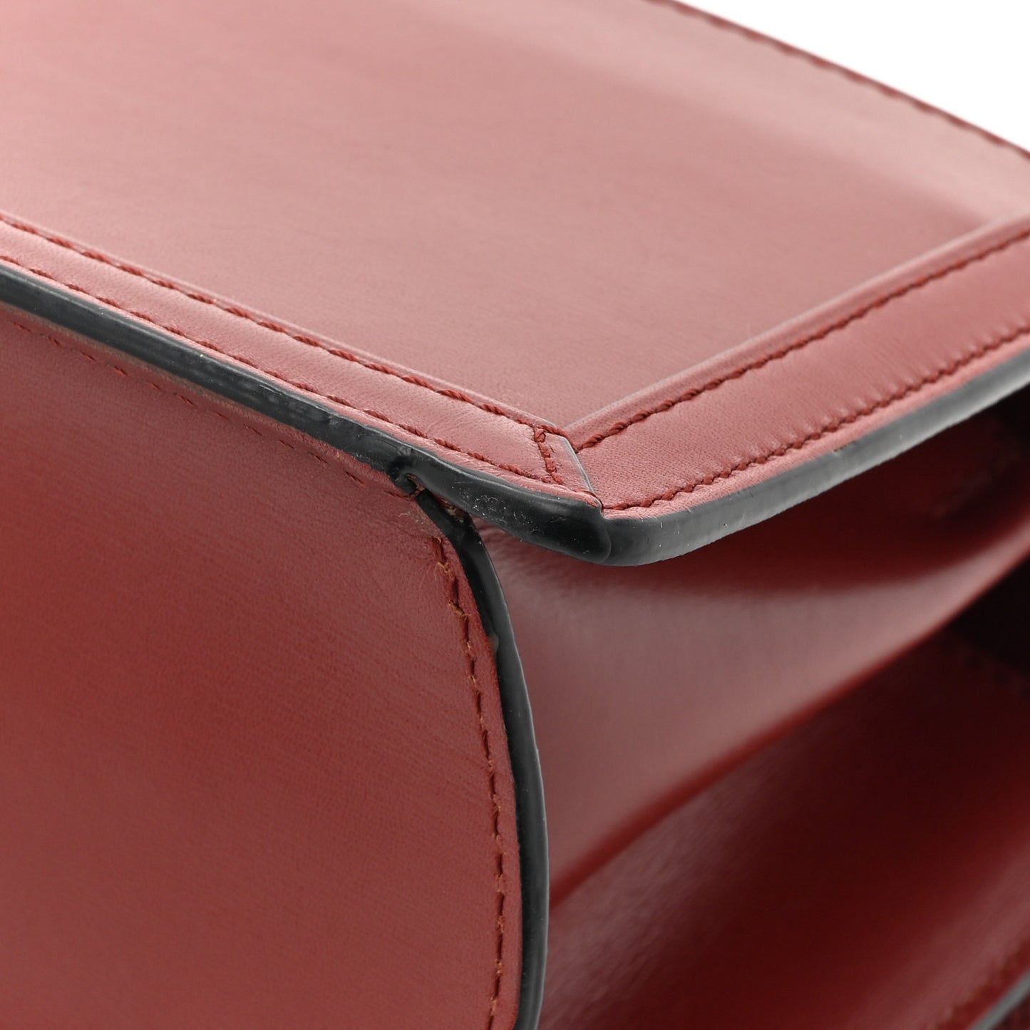 Calfskin Medium Barcelona Shoulder Bag Brick Red