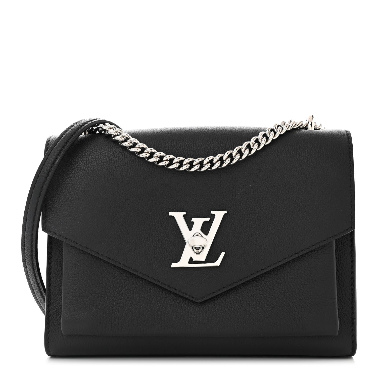 Louis Vuitton Soft Calfskin My Lockme Chain Bag BB Black 1 of 9
