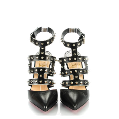 Christian Louboutin Kid Tchicaboum 100 Pumps 36 Black Silver 2 of 8