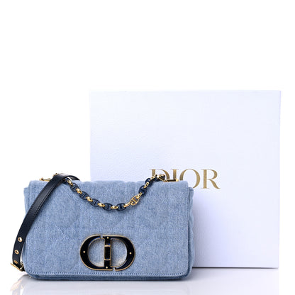 Christian Dior Denim Macrocannage Medium Caro Bag Blue 9 of 9
