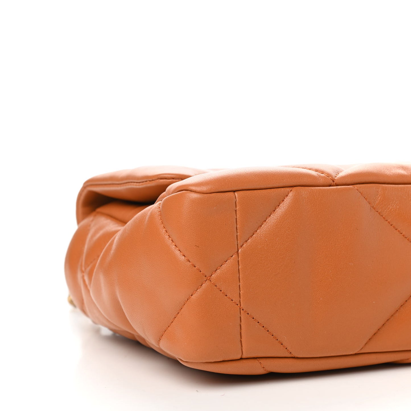 Lambskin Quilted Medium Chanel 19 Flap Light Brown