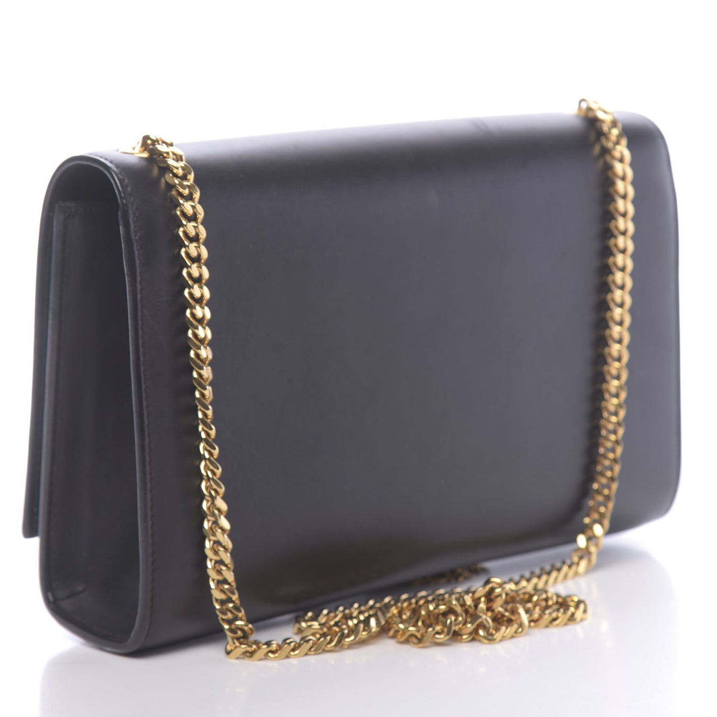 Smooth Calfskin Medium Classic Monogram Kate Tassel Satchel Black