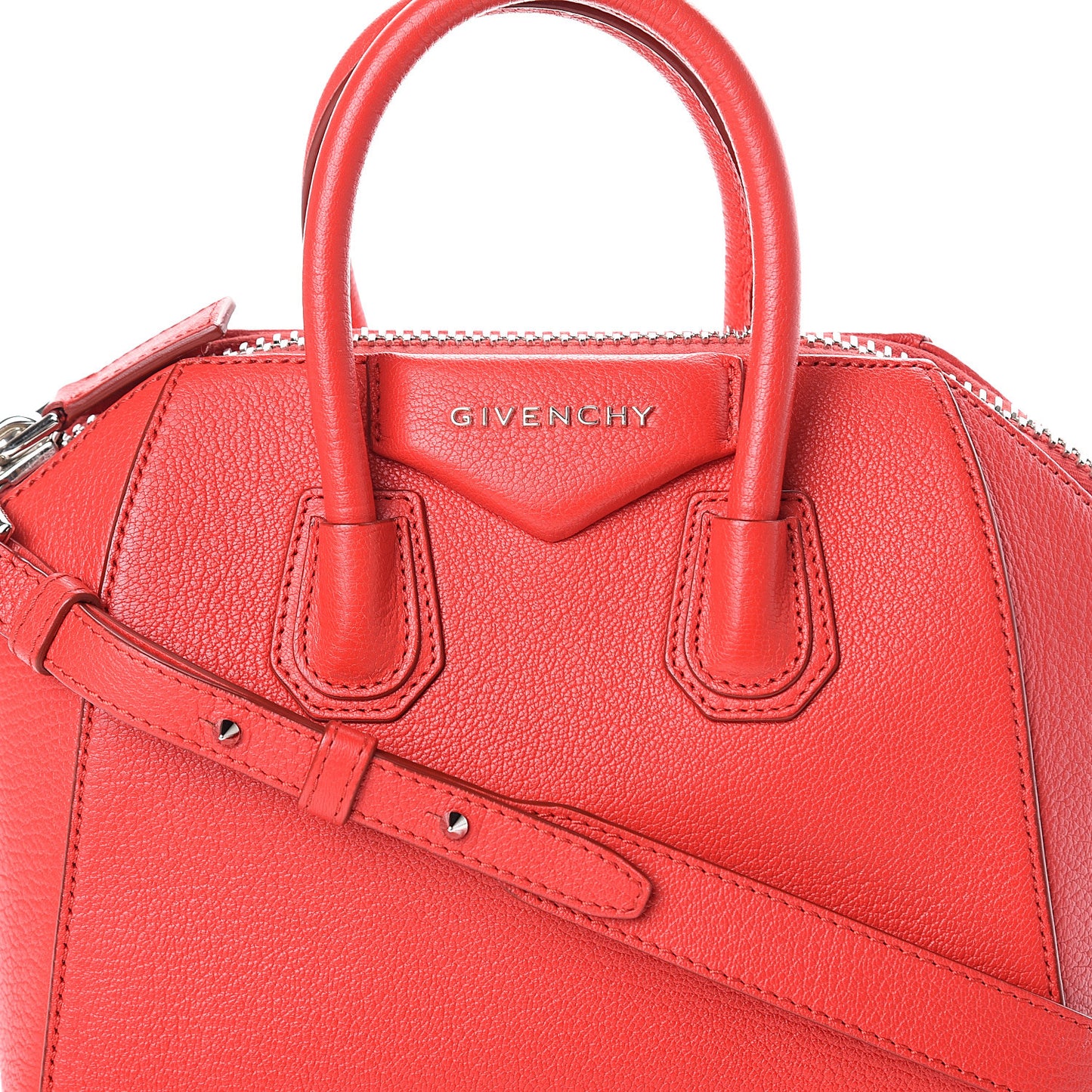 Sugar Goatskin Mini Antigona Medium Red