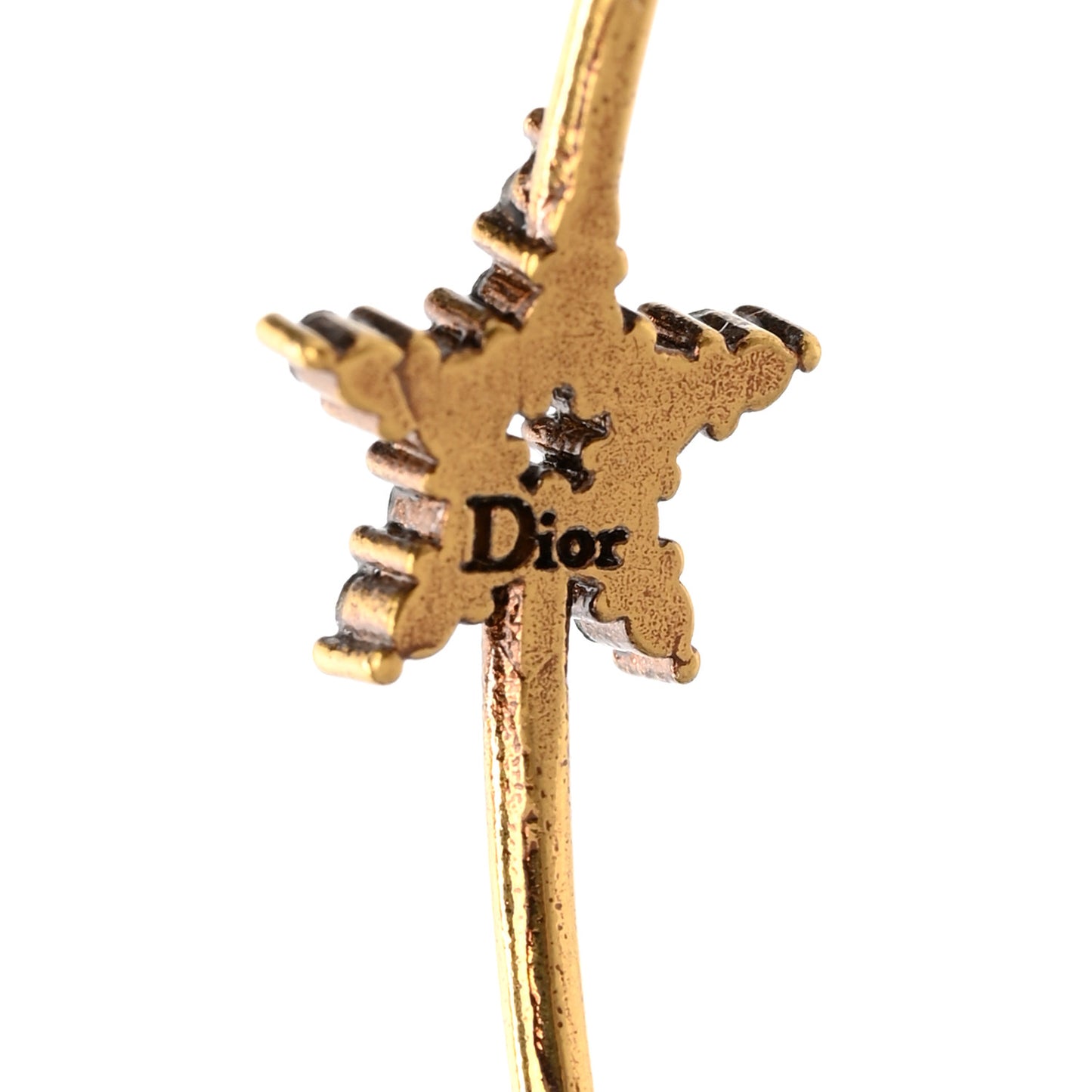 Metal Crystal J'Adior Hoop Earrings Aged Gold