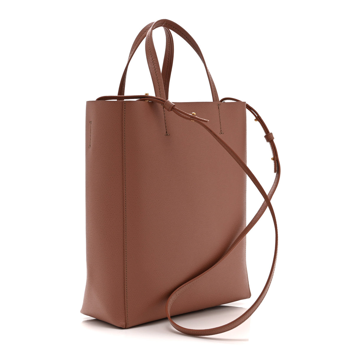 Grained Calfskin Small Vertical Cabas Pink