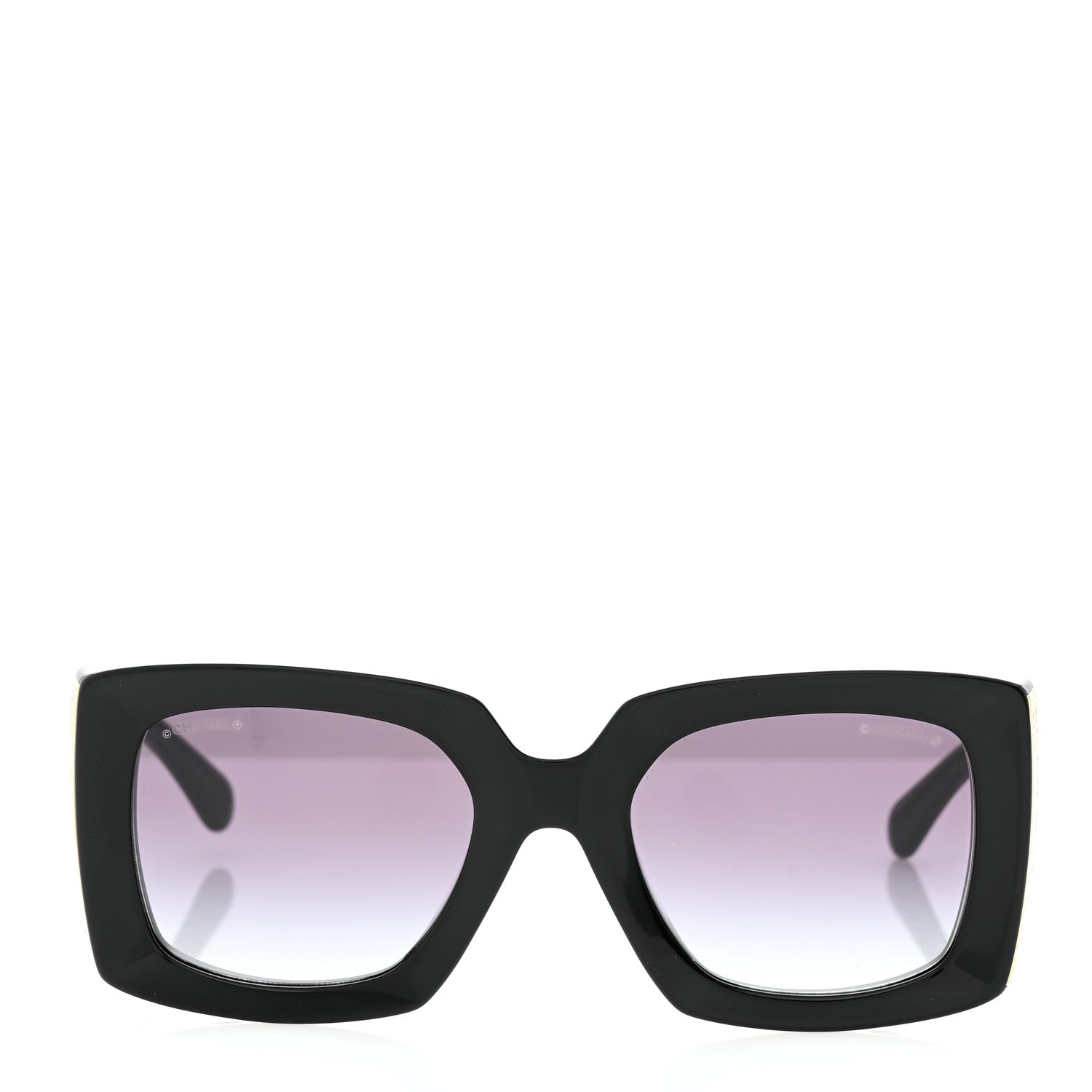 Chanel Acetate Rectangle Sunglasses 5435 Black 2 of 8