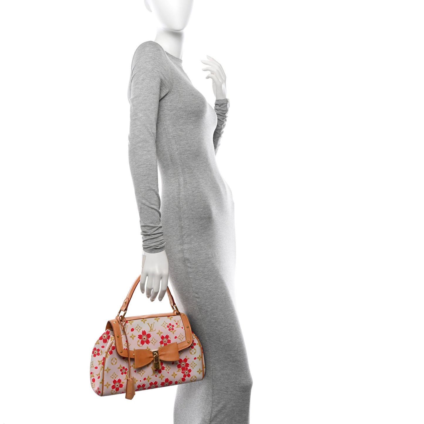 Monogram Cherry Blossom Sac Retro Bag Red