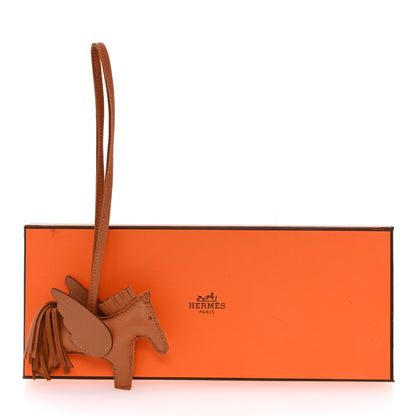 Hermes Milo Lambskin Swift Grigri Rodeo Pegase Horse Bag Charm PM Gold 5 of 5