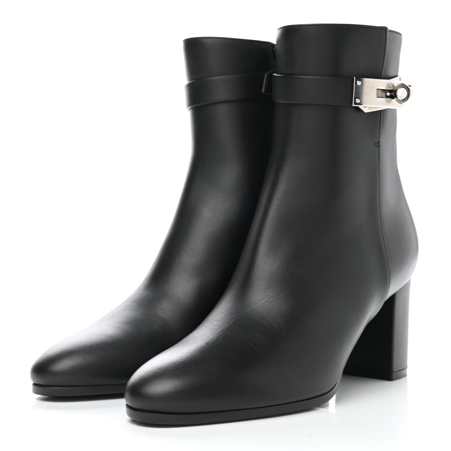 Hermes Calfskin Saint Germain Ankle Boots 35 Black 3 of 9