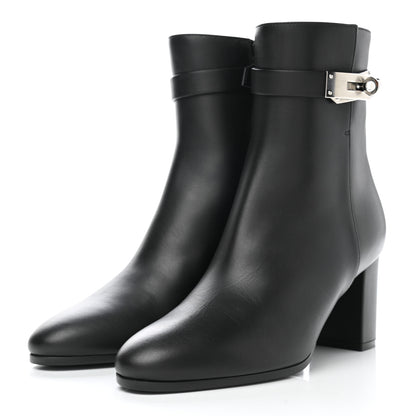 Hermes Calfskin Saint Germain Ankle Boots 35 Black 3 of 9