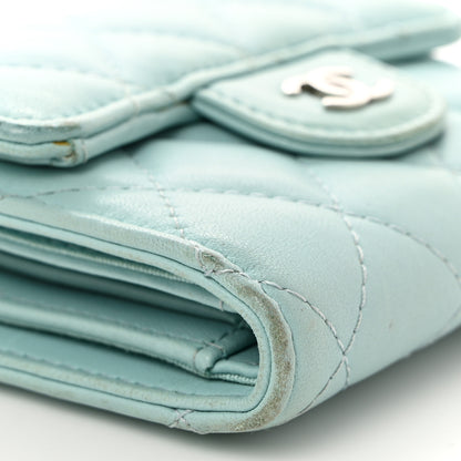 Chanel Caviar Quilted Small Flap Wallet Light Blue 8 of 11