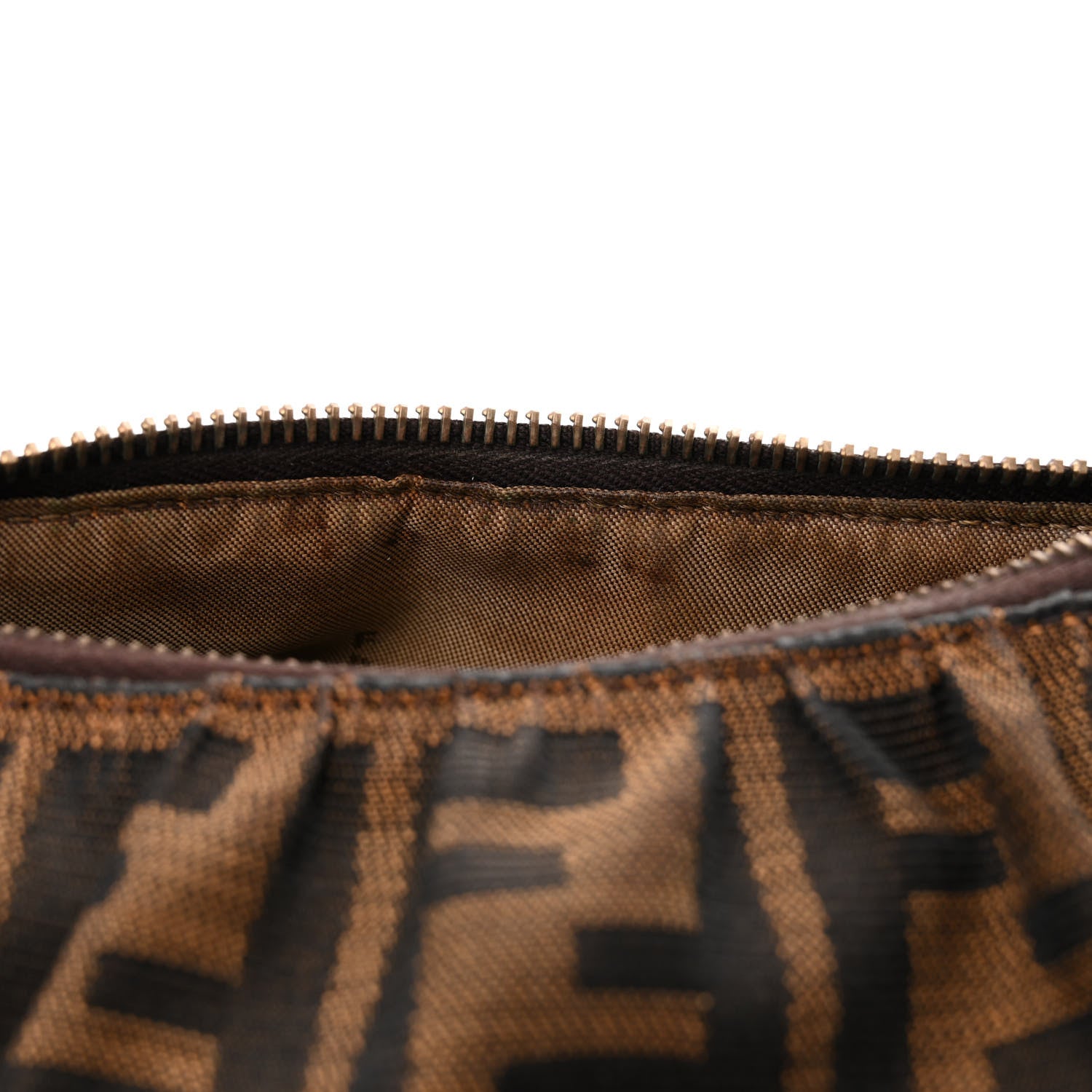 Fendi Zucca Cuoio Lucido Hobo Tobacco White 12 of 15