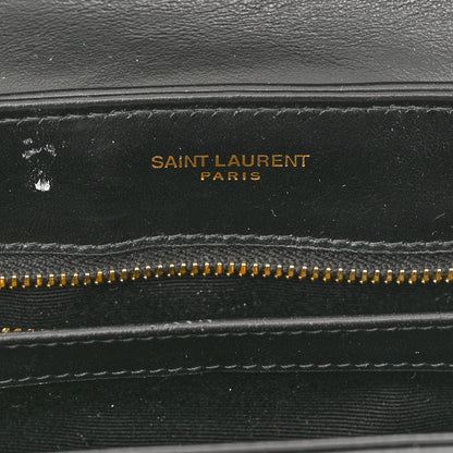 Saint Laurent Calfskin Y Quilted Monogram Toy Loulou Crossbody Bag Black 6 of 12