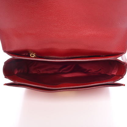 Miu Miu Goatskin Madras Bi-Color Shoulder Bag Mandarino Rubino 5 of 13