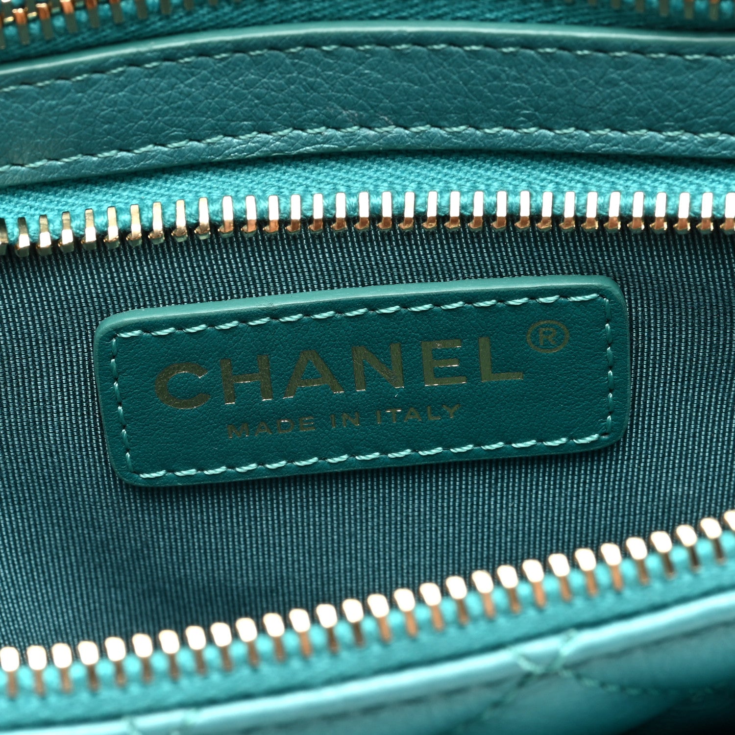 Chanel Metallic Calfskin Flap Chain Waist Bag Turquoise 8 of 12