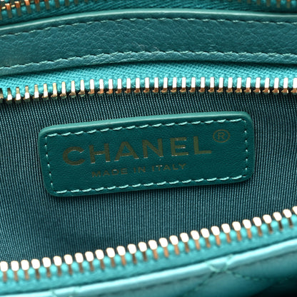 Chanel Metallic Calfskin Flap Chain Waist Bag Turquoise 8 of 12