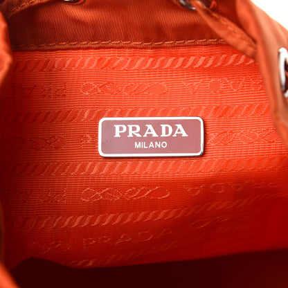 Prada Saffiano Tessuto Nylon Bucket Wristlet Orange 6 of 10