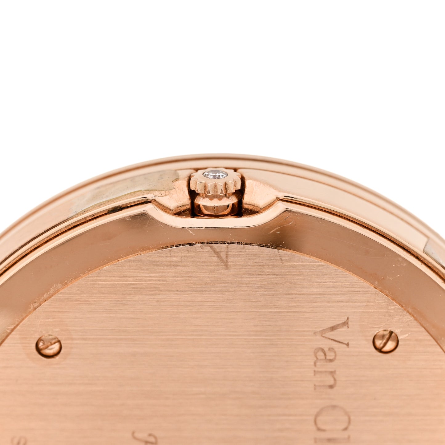 18K Rose Gold Alligator Diamond Bezel 38mm Charms Quartz Watch