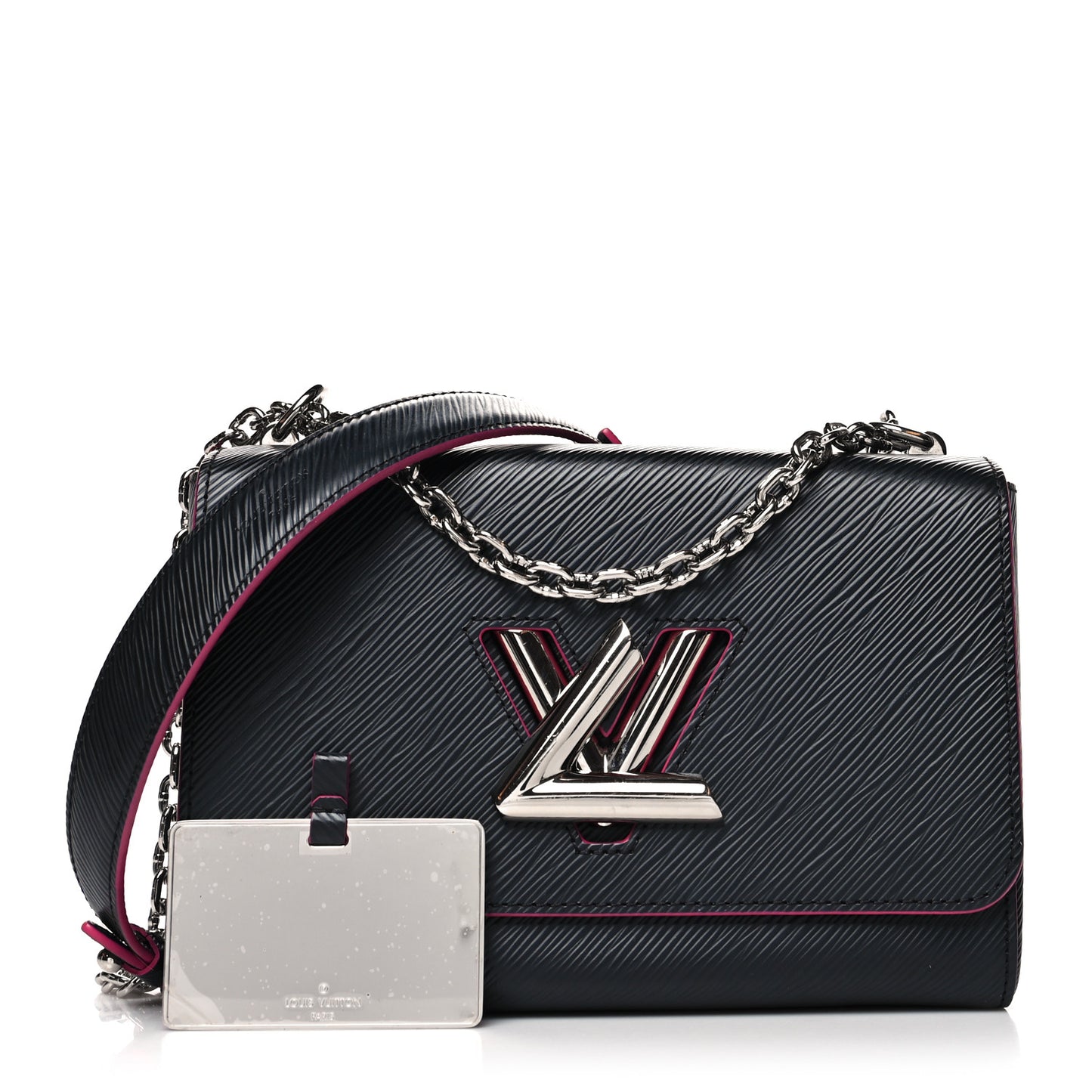 Epi Twist Shoulder Bag MM Black Pink