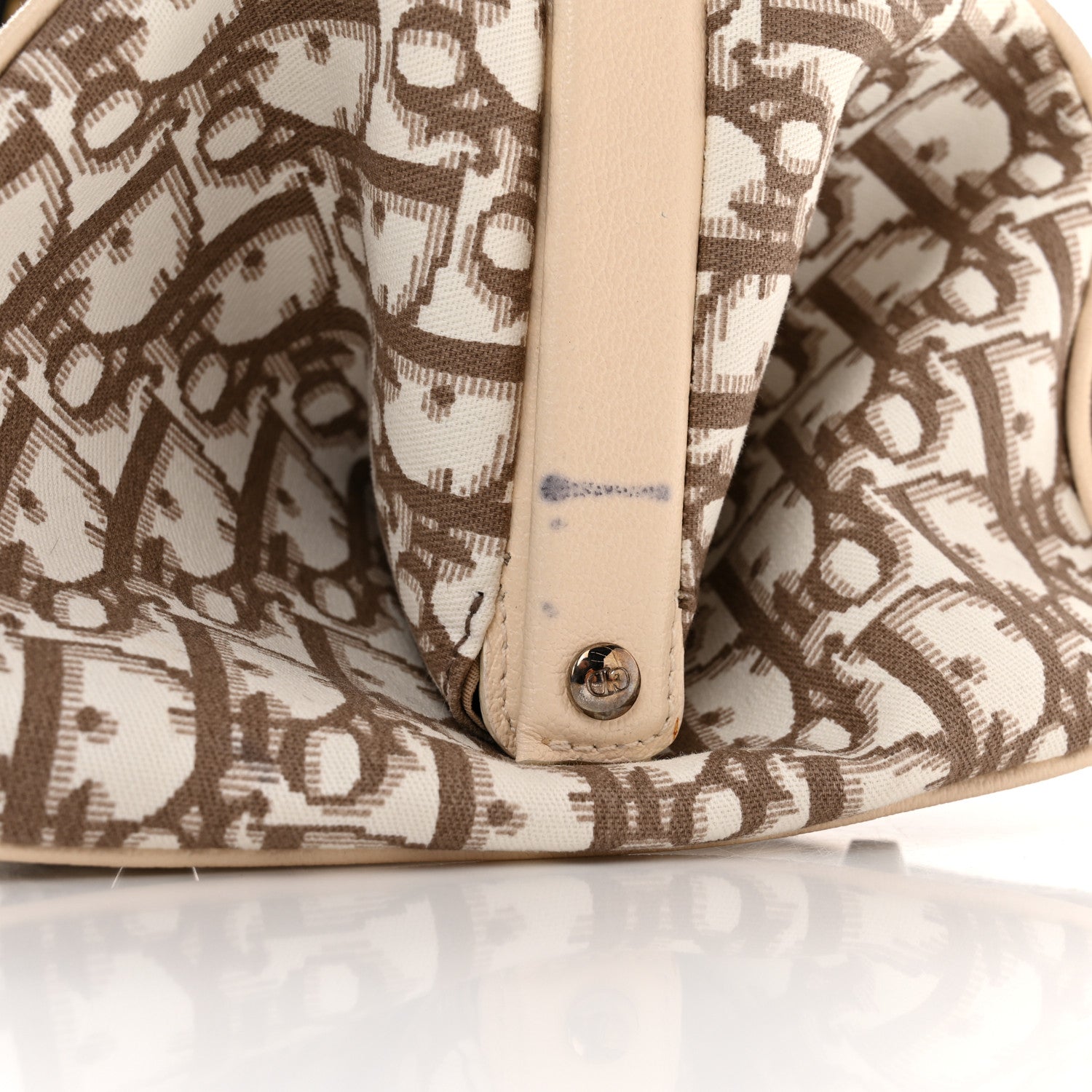 Christian Dior Monogram Vintage Flowers Bowler Beige 11 of 15