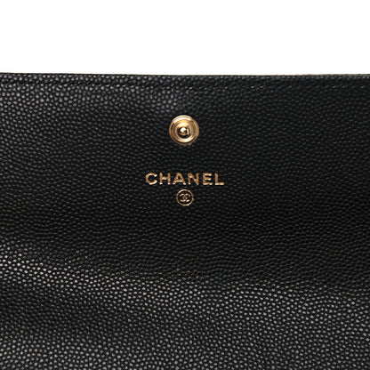 Chanel Caviar Quilted Large Boy Gusset Flap Wallet Black 6 of 10