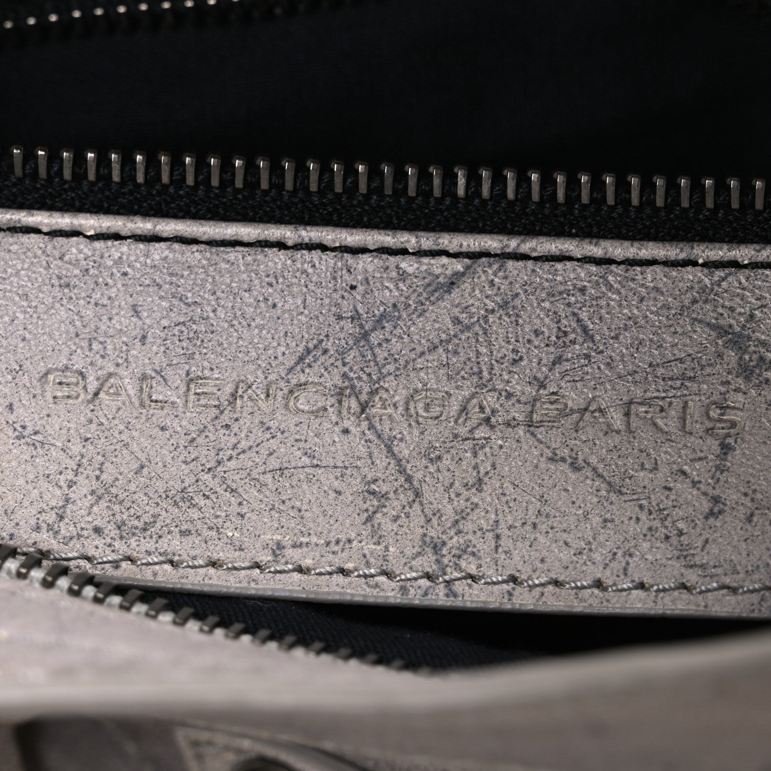 Balenciaga Agneau Marble Hardware Mini City Grey 6 of 11