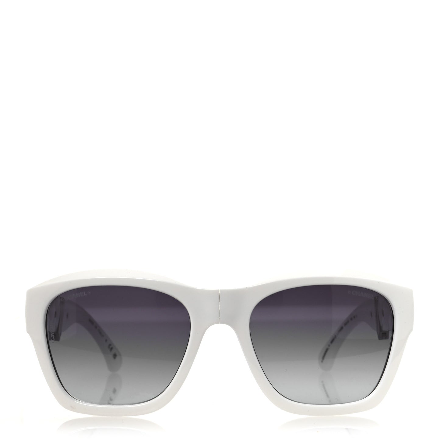 Acetate Metal Square Folding Sunglasses 6055-B White