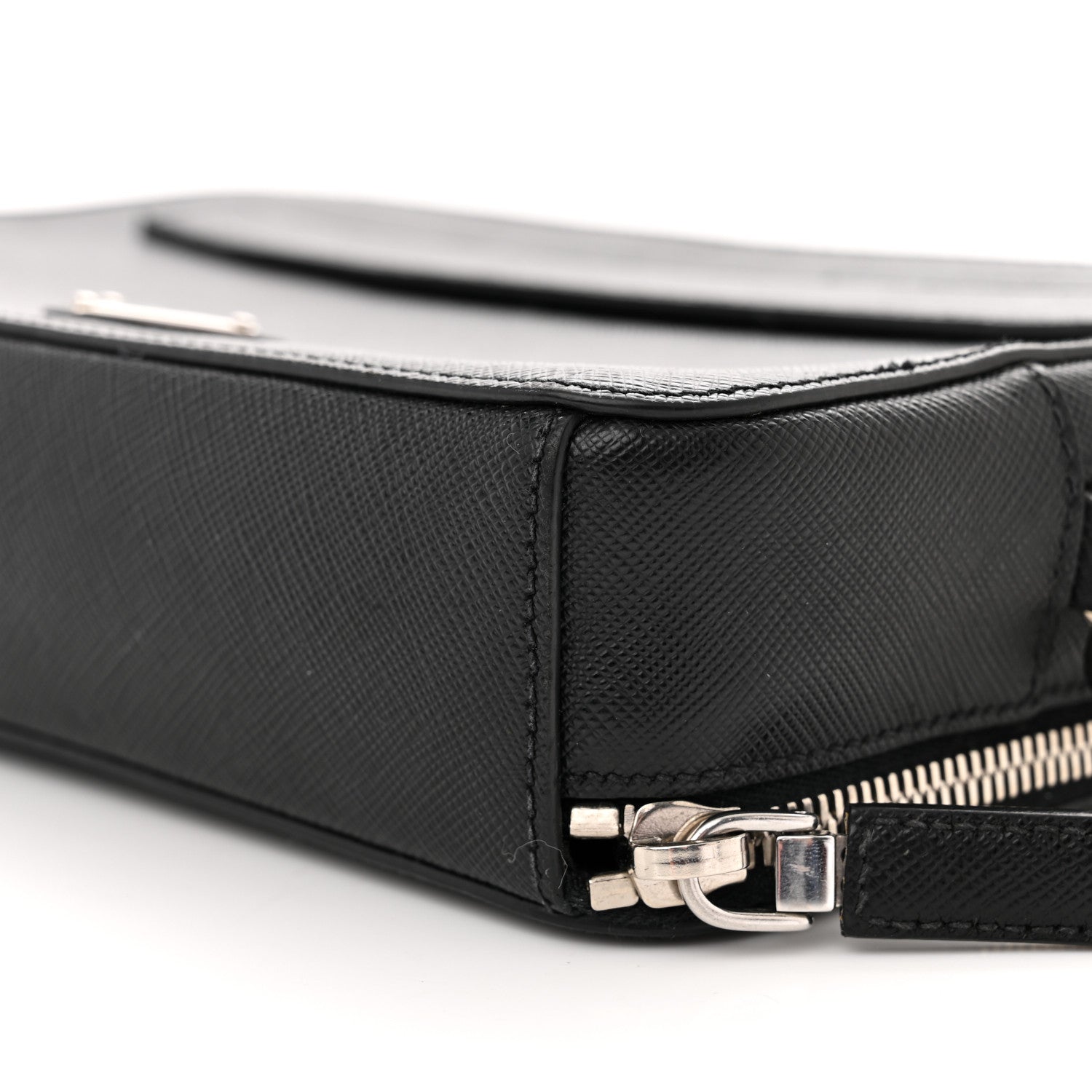 Prada Saffiano Travel Zip Pouch Black 9 of 9