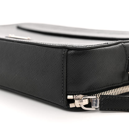 Prada Saffiano Travel Zip Pouch Black 9 of 9