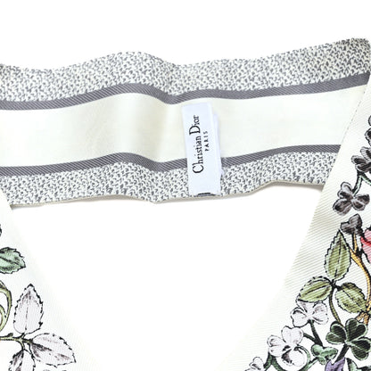 Christian Dior Silk Toile De Jouy Mitzah Scarf Grey 3 of 3