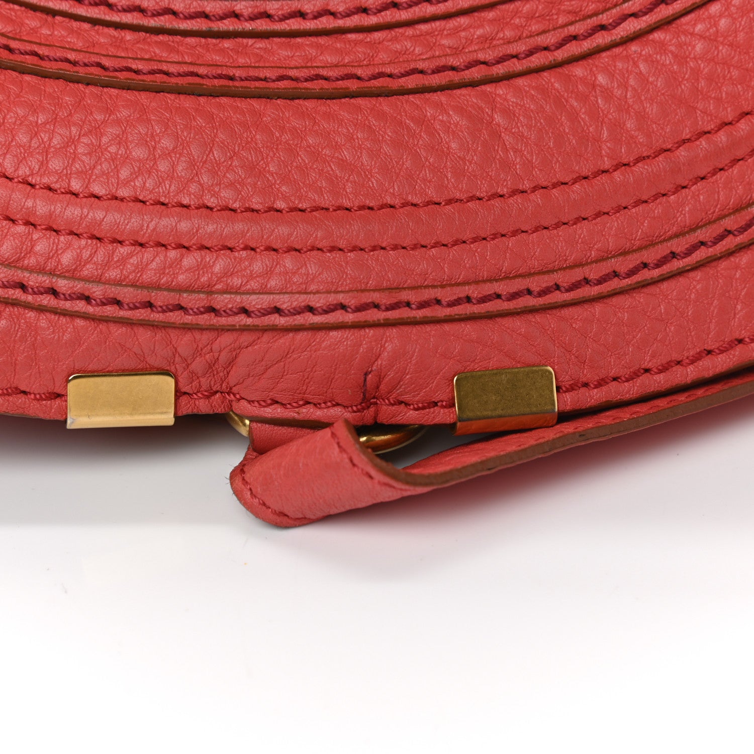 Chloe Grained Calfskin Medium Marcie Saddle Bag Pink 13 of 14