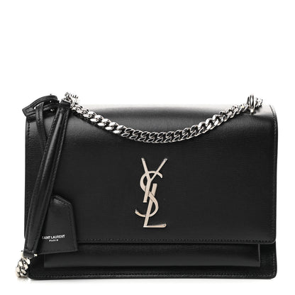 Saint Laurent Calfskin Medium Monogram Sunset Black 1 of 10