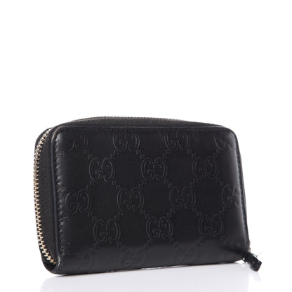 Gucci Guccissima Zip Around Card Case Black 3 of 14
