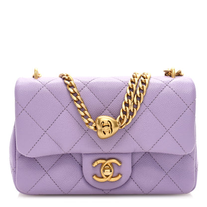 Chanel Caviar Quilted Mini Rectangular Sweetheart Flap Lilac 1 of 9
