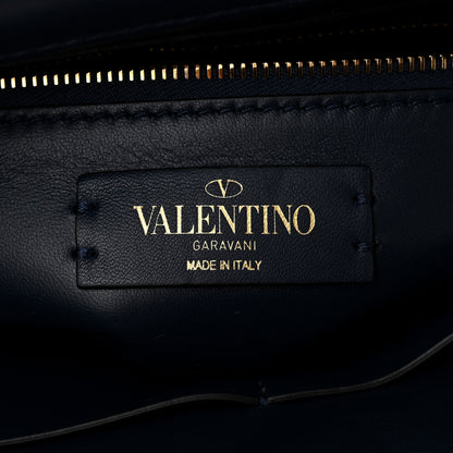 Valentino Garavani Nappa Large Roman Stud Shoulder Bag Marine 6 of 9